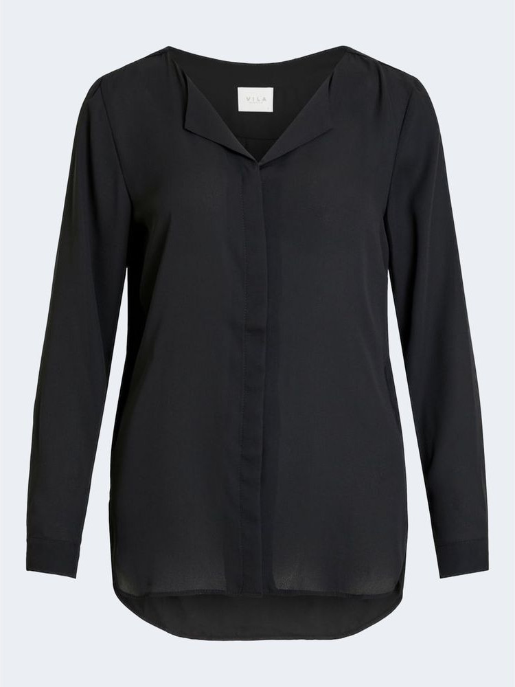 Черная блузка Vila Clothes из полиэстера