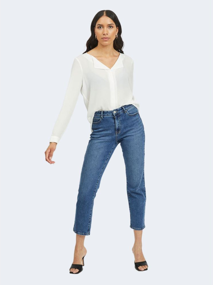 Кремовая блузка из полиэстера Vila Clothes