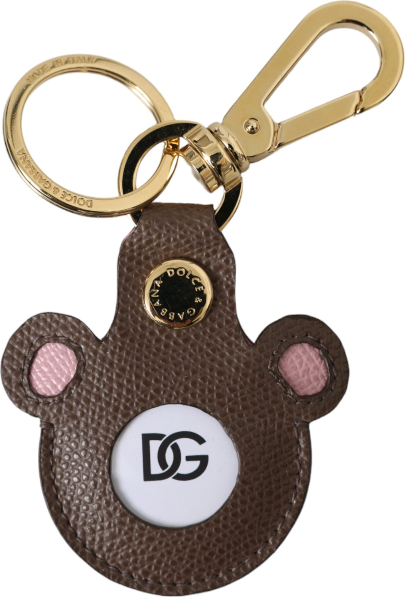 Keychain Dolce & Gabbana Multicolor Dauphine Calfskin DG Logo Keyring Keychain
