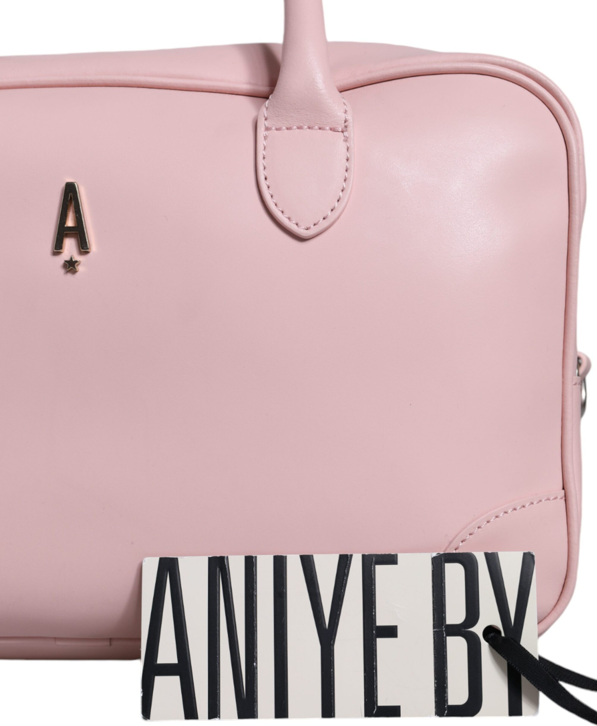 Handbag ANIYE BY Pink Leather Logo Top Handle Duffel