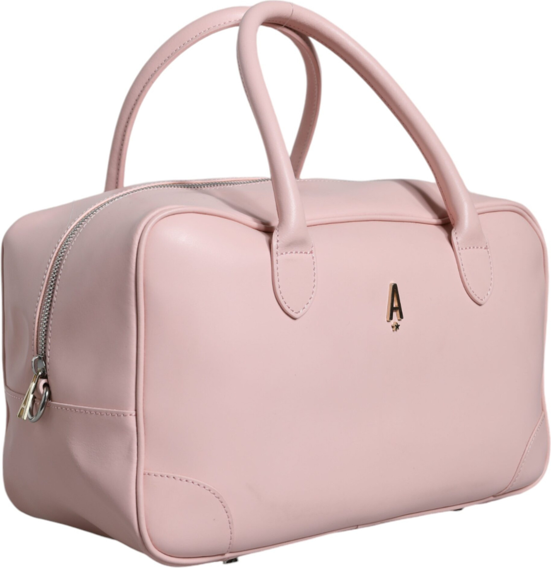 Handbag ANIYE BY Pink Leather Logo Top Handle Duffel