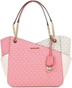 Сумка-тоут Michael Kors Jet Set Tea Rose Signature X Cross Chain Shoulder