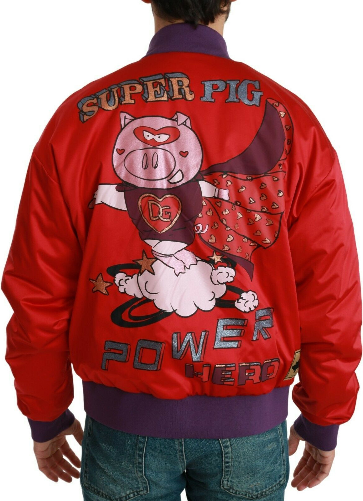 Bomber Jacketi Dolce & Gabbana Qizil "Yil cho'chqa" to'plami