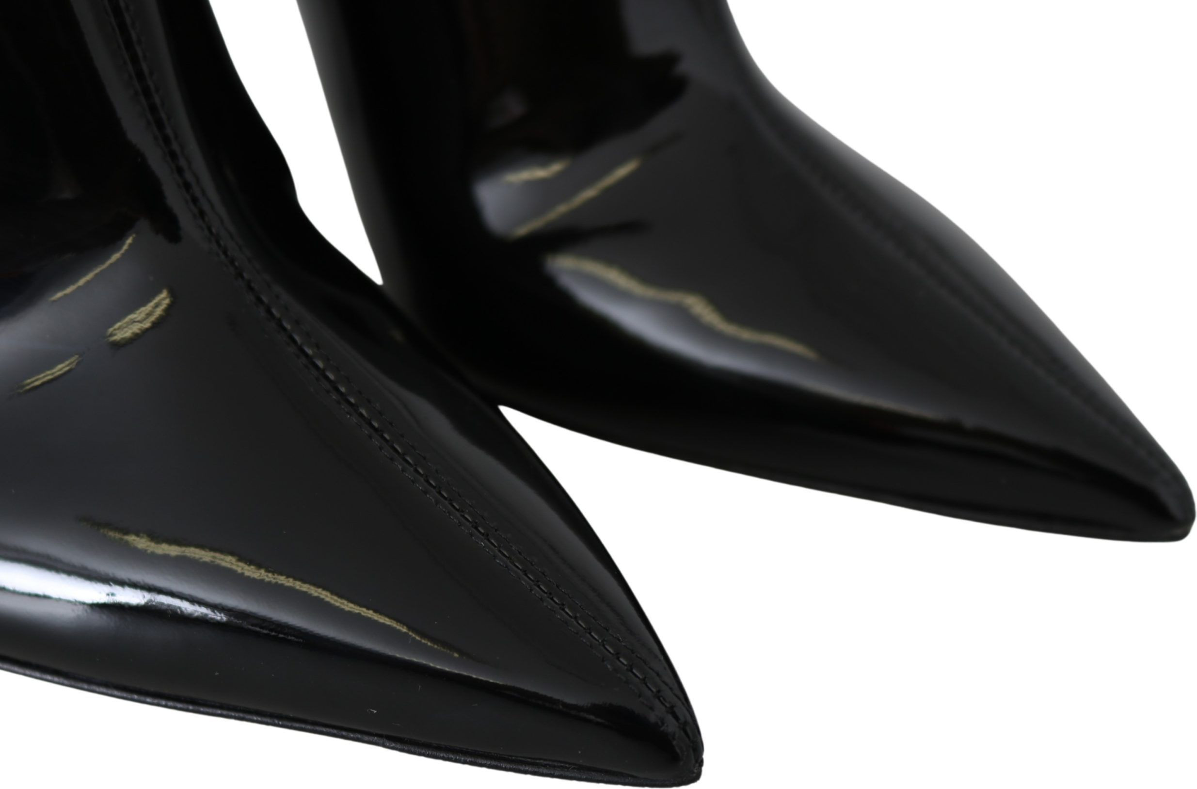 Black Leather Blaize 100 Pat Boots Shoes