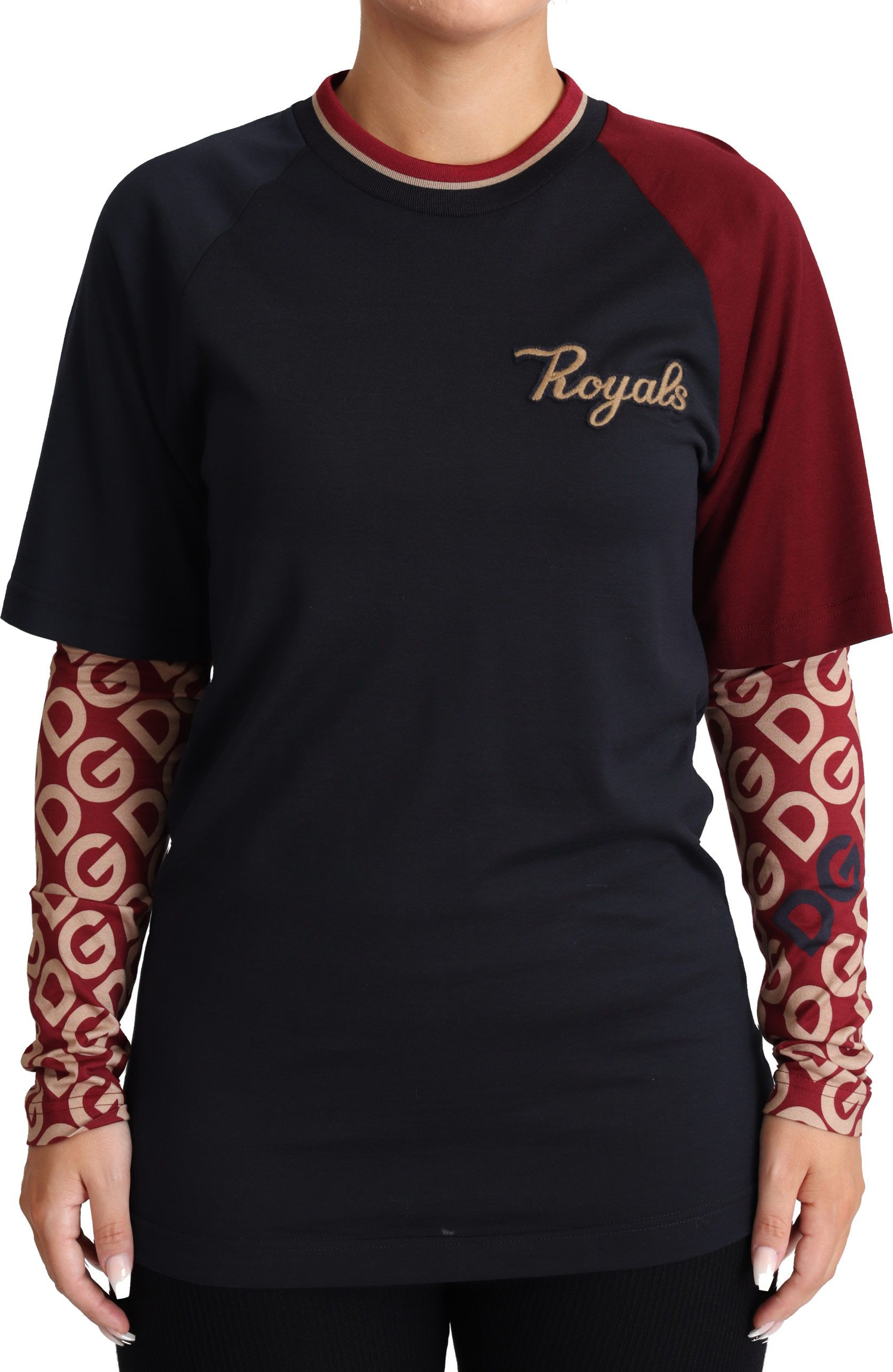 Multicolor Royals Crewneck Pullover Sweater Dolce & Gabbana