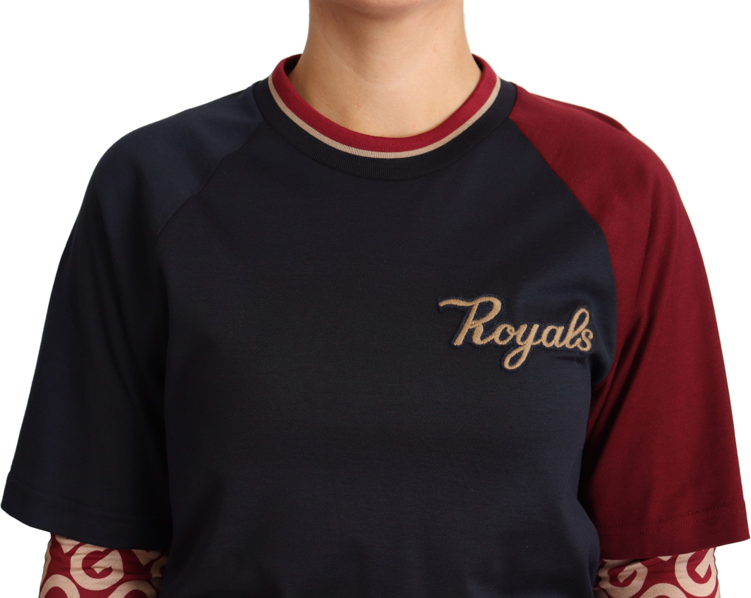 Multicolor Royals Crewneck Pullover Sweater Dolce & Gabbana