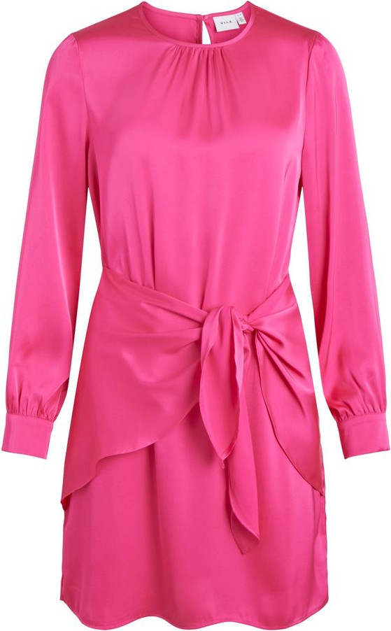 Pink Polyester Short Dress Vila Clothes Dress
