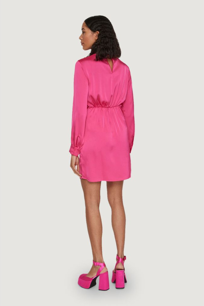 Pink Polyester Short Dress Vila Clothes Dress