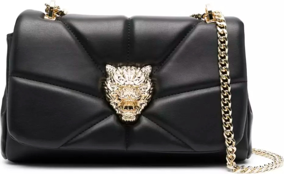 Crossbody bag Plein Sport Elegant Black Crossbody with Gold Chain Accent