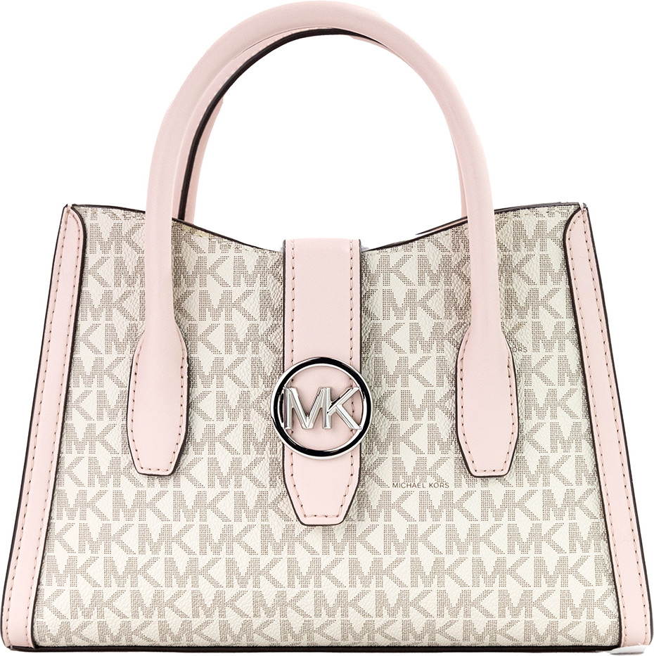 Satchel Michael Kors Gabby Small Powder Blush PVC Top Zip Satchel Crossbody Bag