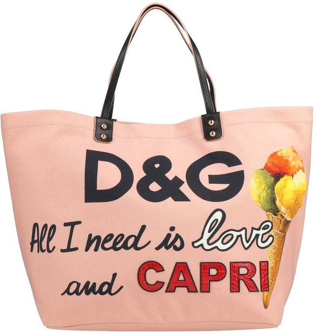 Shopper Dolce & Gabbana Elegant Pink Cotton Shopper