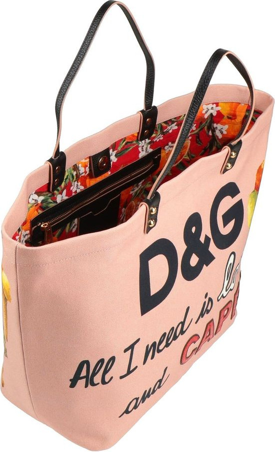 Shopper Dolce & Gabbana Elegant Pink Cotton Shopper