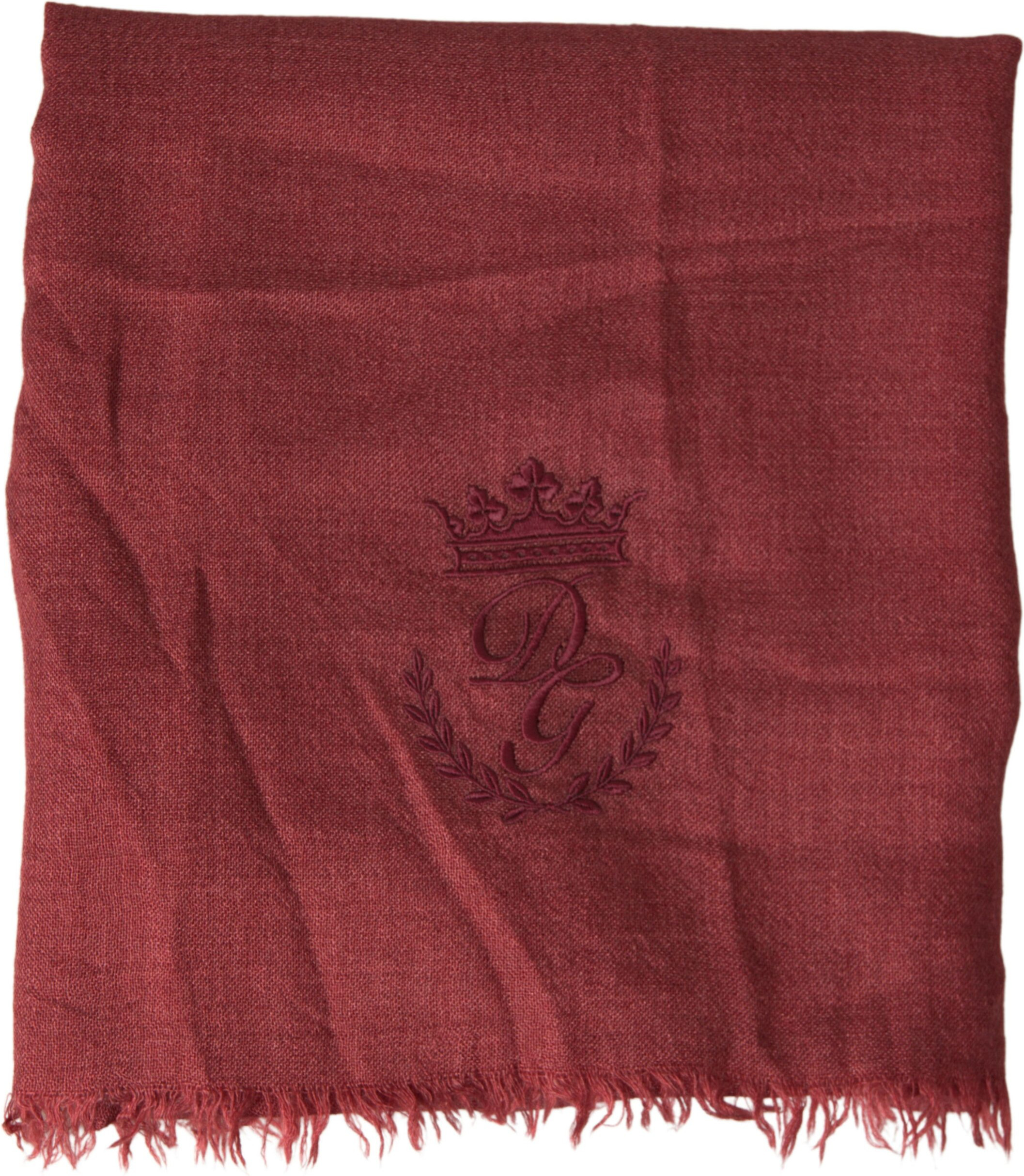 Shawl Dolce & Gabbana Maroon Cashmere Knit Wrap