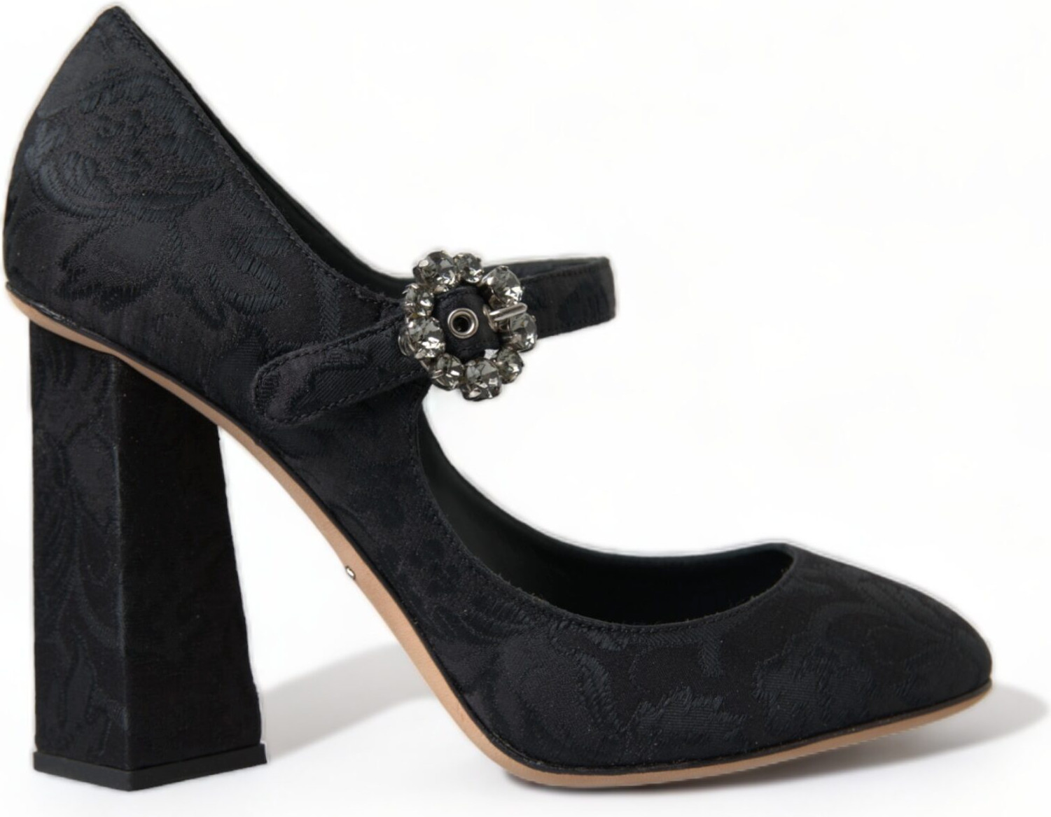 Dolce & Gabbana Qora Brokadli Mary Janes To'piqlar Poyabzal