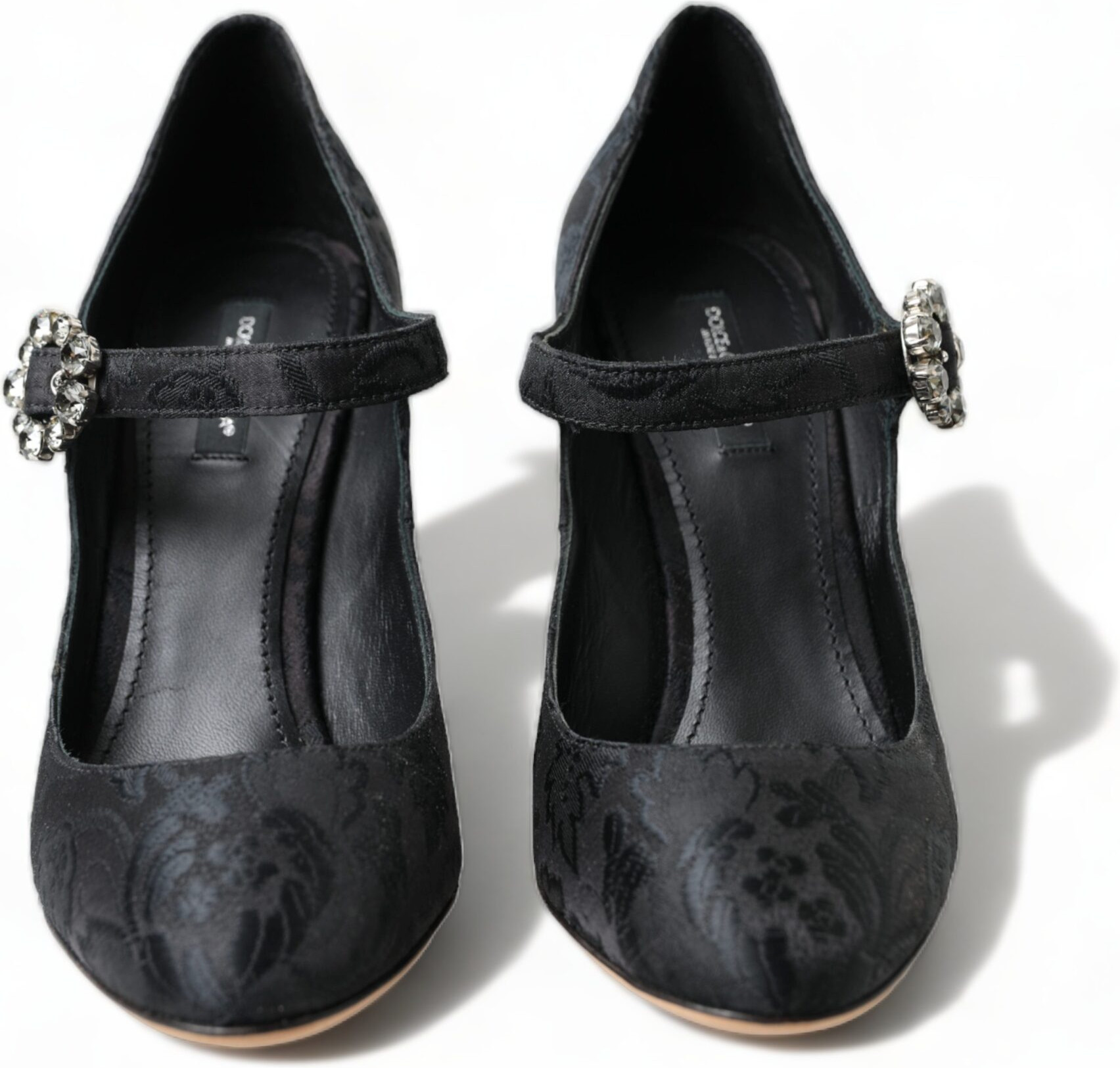 Pumps Dolce & Gabbana Black Brocade Mary Janes Heels Pumps Shoes