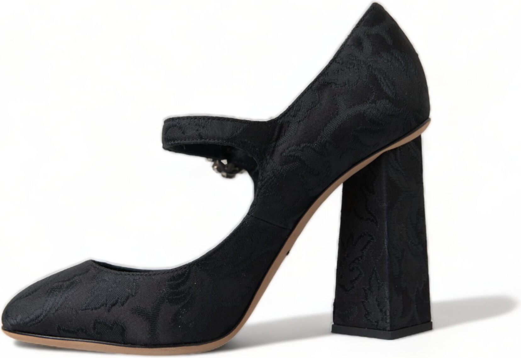 Pumps Dolce & Gabbana Black Brocade Mary Janes Heels Pumps Shoes