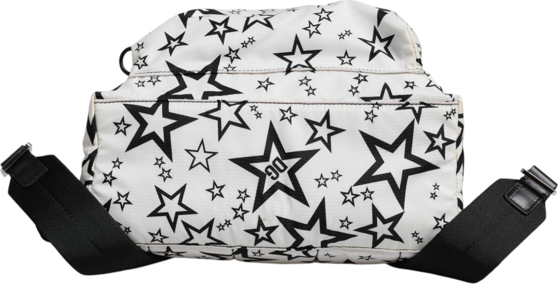 Рюкзак Dolce & Gabbana Белый рюкзак для школы из нейлона с принтом DG Stars