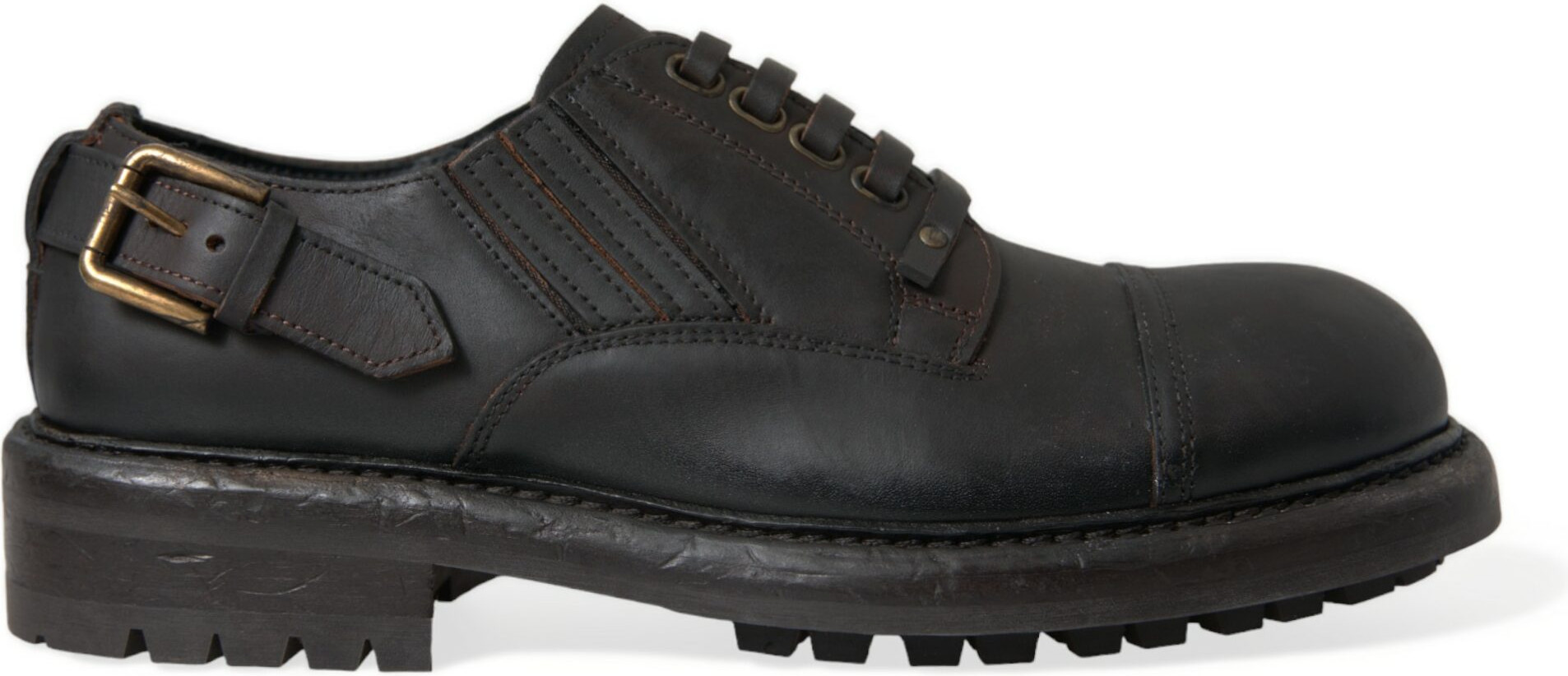 Derby Leather Lace Up Men Dress Shoes Dolce & Gabbana