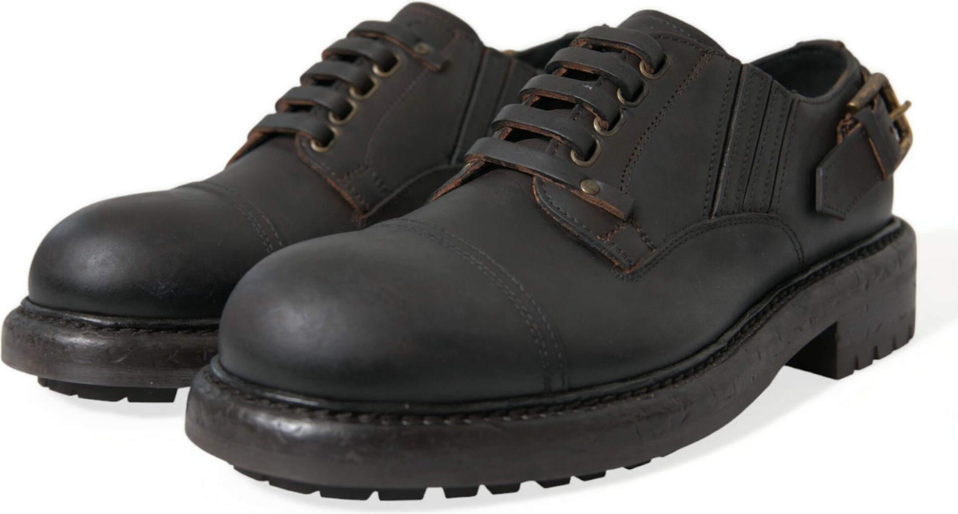 Мужские туфли Derby Dolce & Gabbana из натуральной кожи со шнуровкой