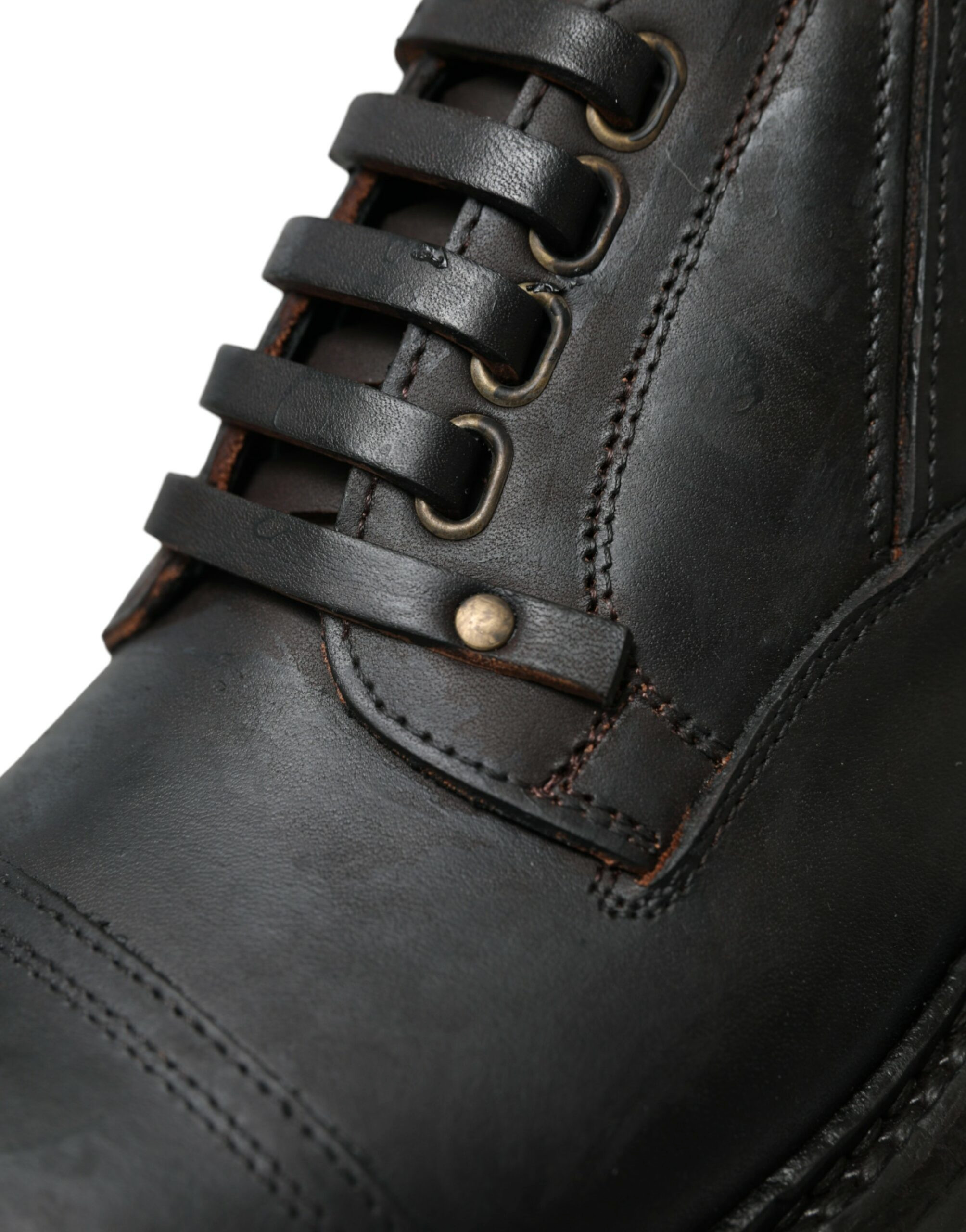 Мужские туфли Derby Dolce & Gabbana из натуральной кожи со шнуровкой