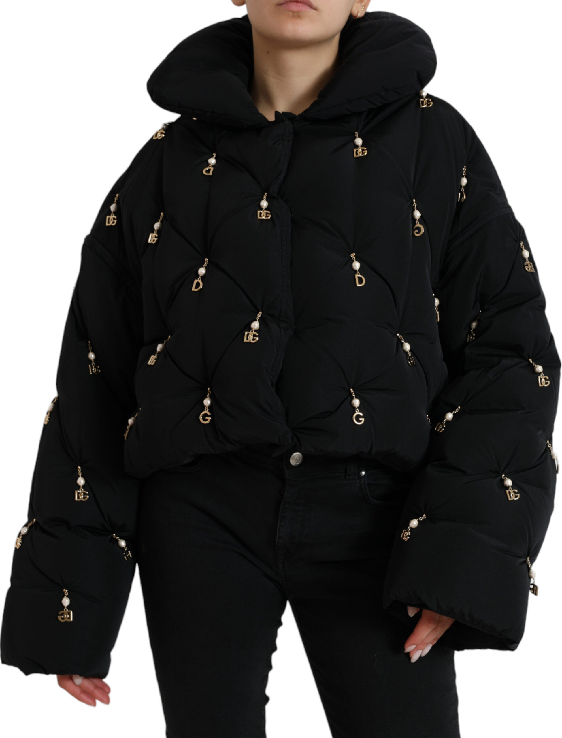 Dolce & Gabbana qora bezakli yengil+{bomber