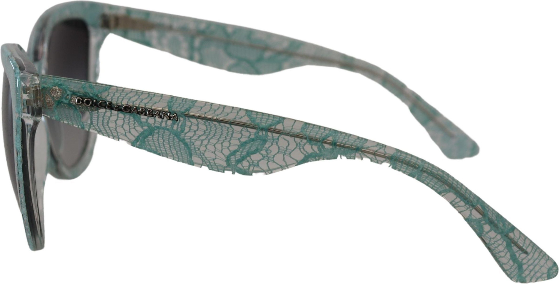 Sunglasses Dolce & Gabbana Blue Lace Acetate Crystal Round