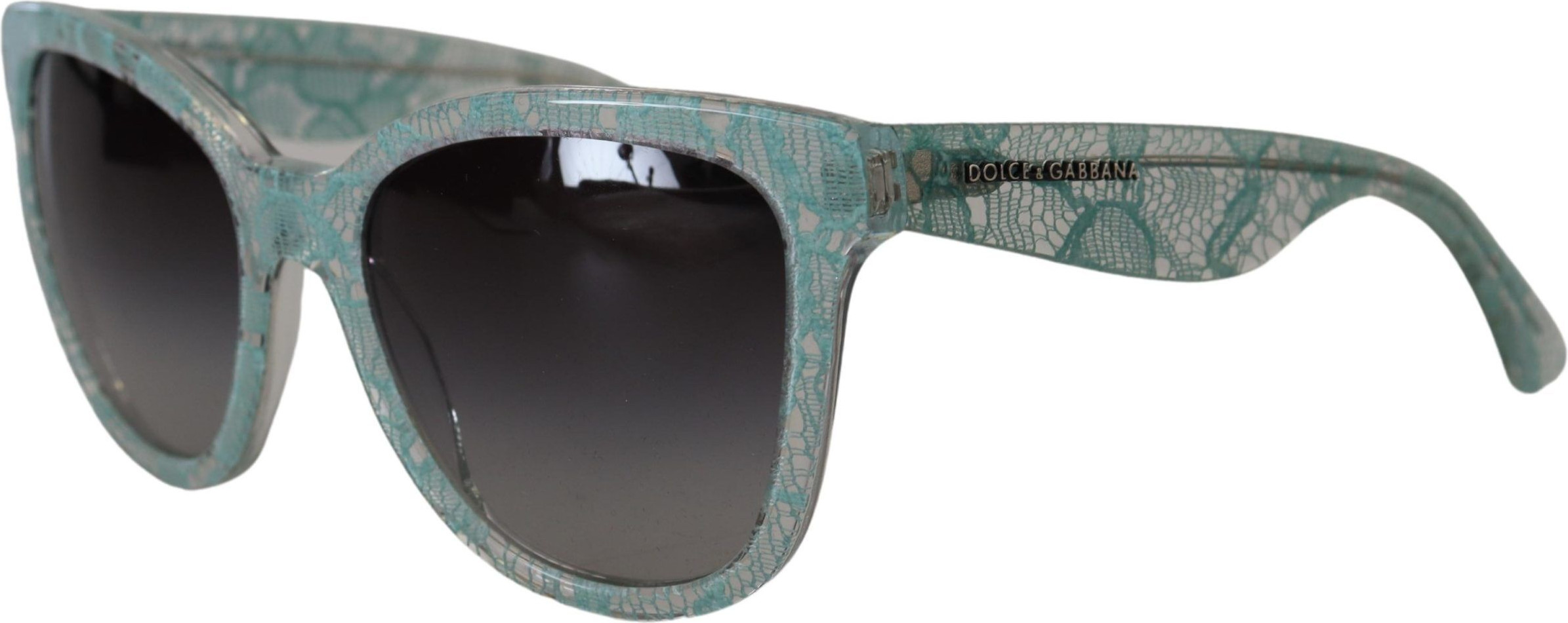 Sunglasses Dolce & Gabbana Blue Lace Acetate Crystal Round