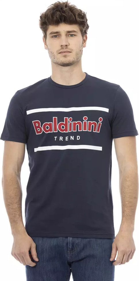 Синяя хлопковая футболка Baldinini Trend