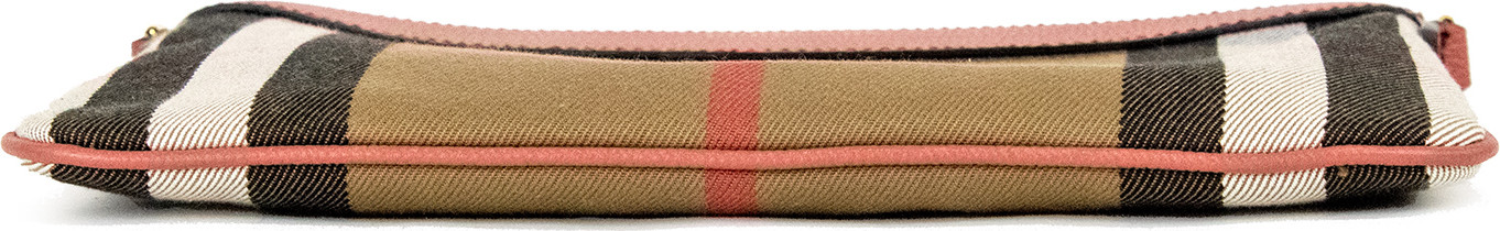 Crossbody Bag Burberry Peyton House Check Derby Cinnamon Red Grain Leather Pouch