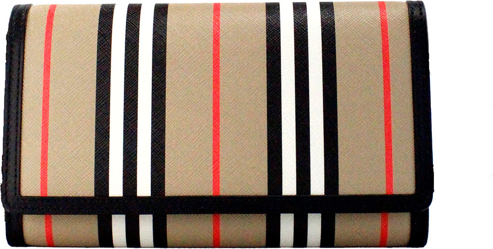 Crossbody Bag Burberry Archive Black E-Canvas Leather Wallet
