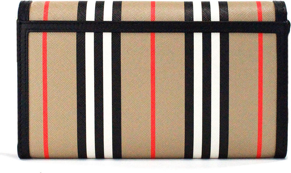 Crossbody Bag Burberry Archive Black E-Canvas Leather Wallet