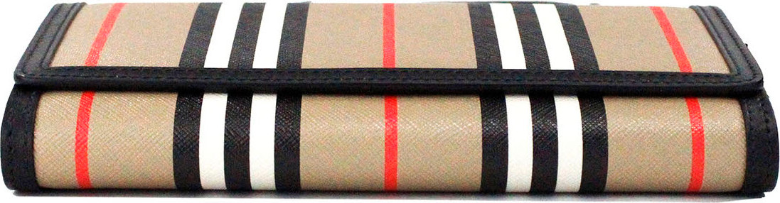 Crossbody Bag Burberry Archive Black E-Canvas Leather Wallet
