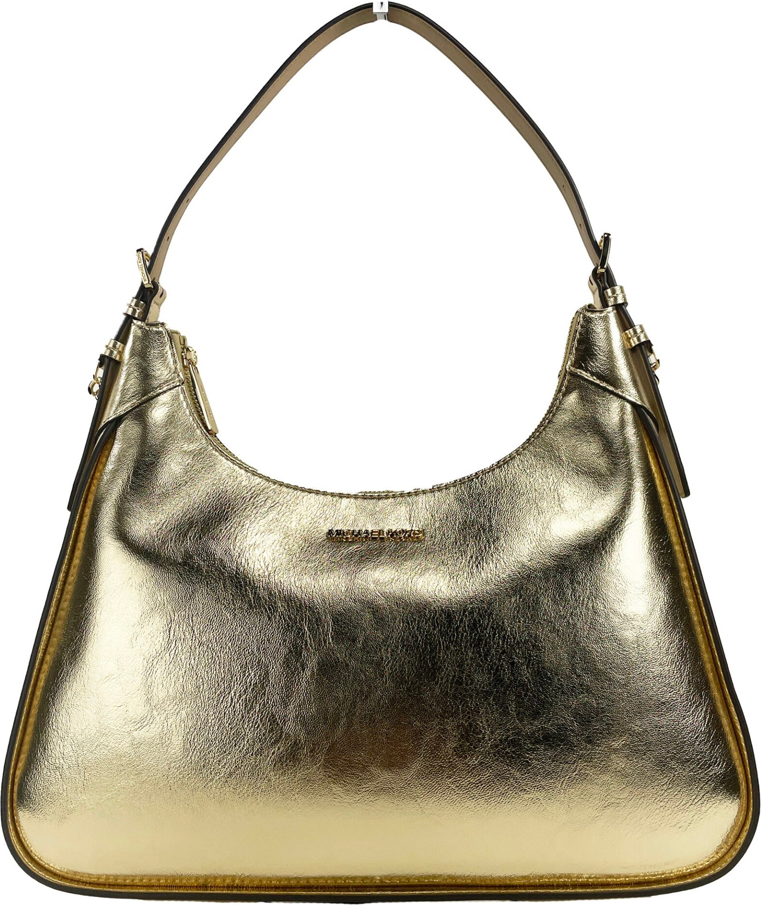 Shoulder Bag Michael Kors Wilma Large Smooth Leather Chain Shoulder Bag Purse Gold
