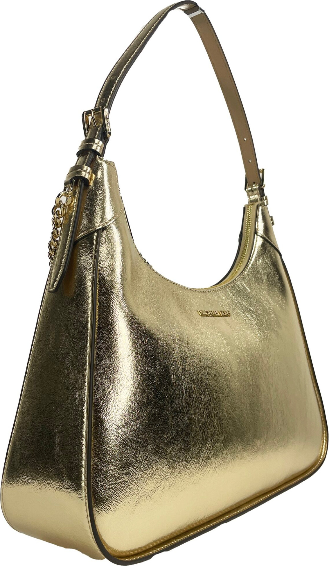 Shoulder Bag Michael Kors Wilma Large Smooth Leather Chain Shoulder Bag Purse Gold