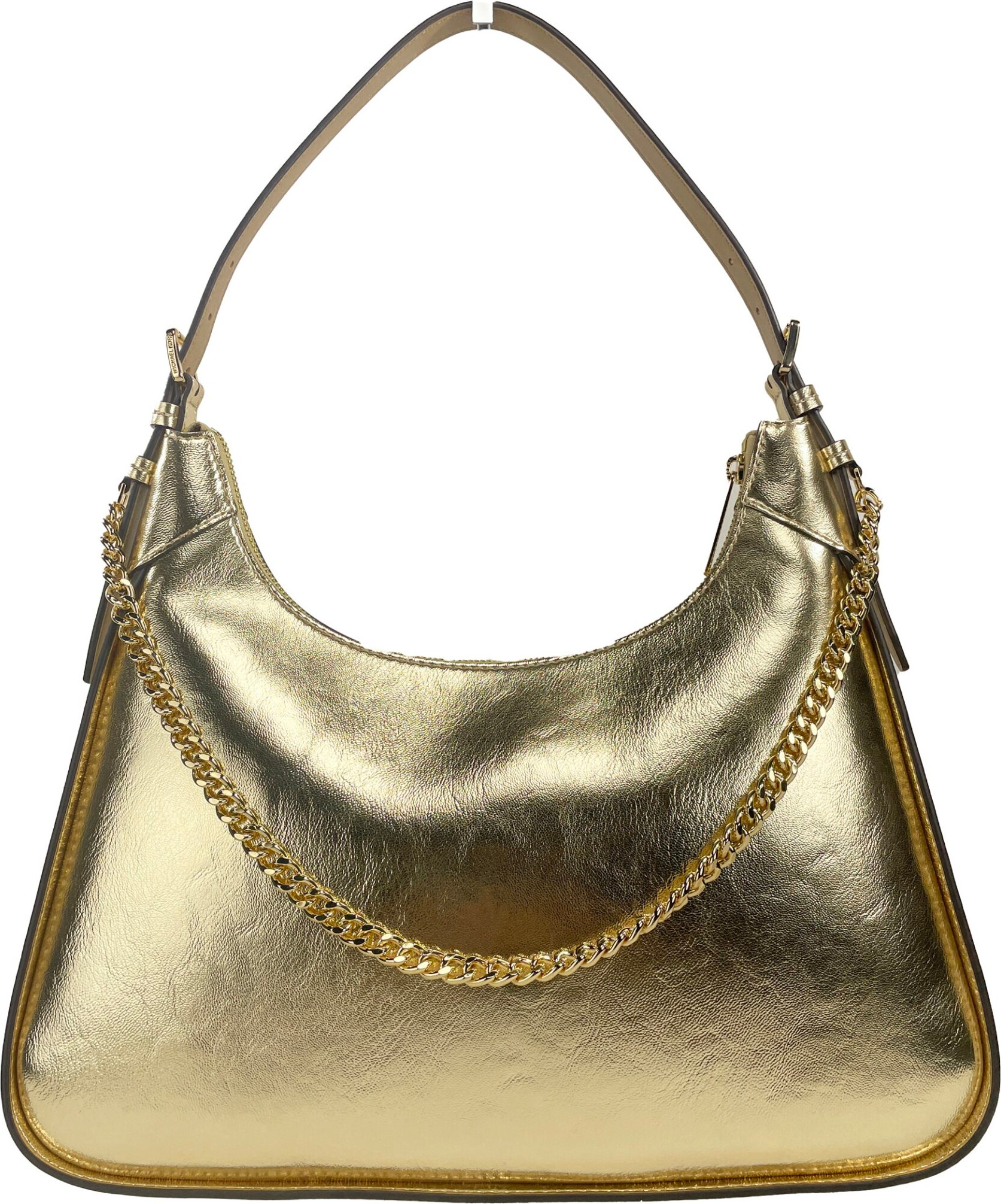 Shoulder Bag Michael Kors Wilma Large Smooth Leather Chain Shoulder Bag Purse Gold