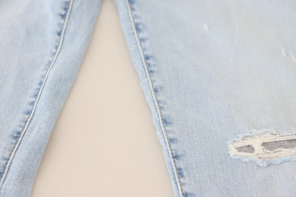 Blue Tattered Mid Waist Cropped Twiggy Denim Jeans Dsquared2