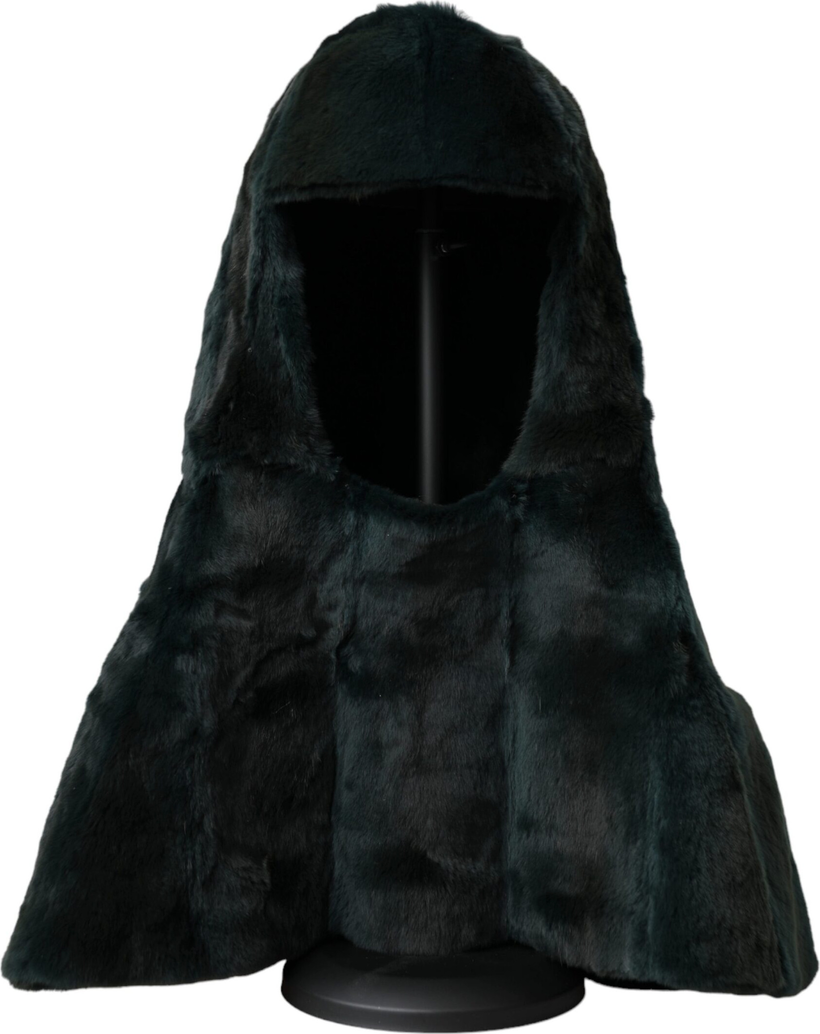 Hat Dolce & Gabbana Black Weasel Fur Whole Head Wrap