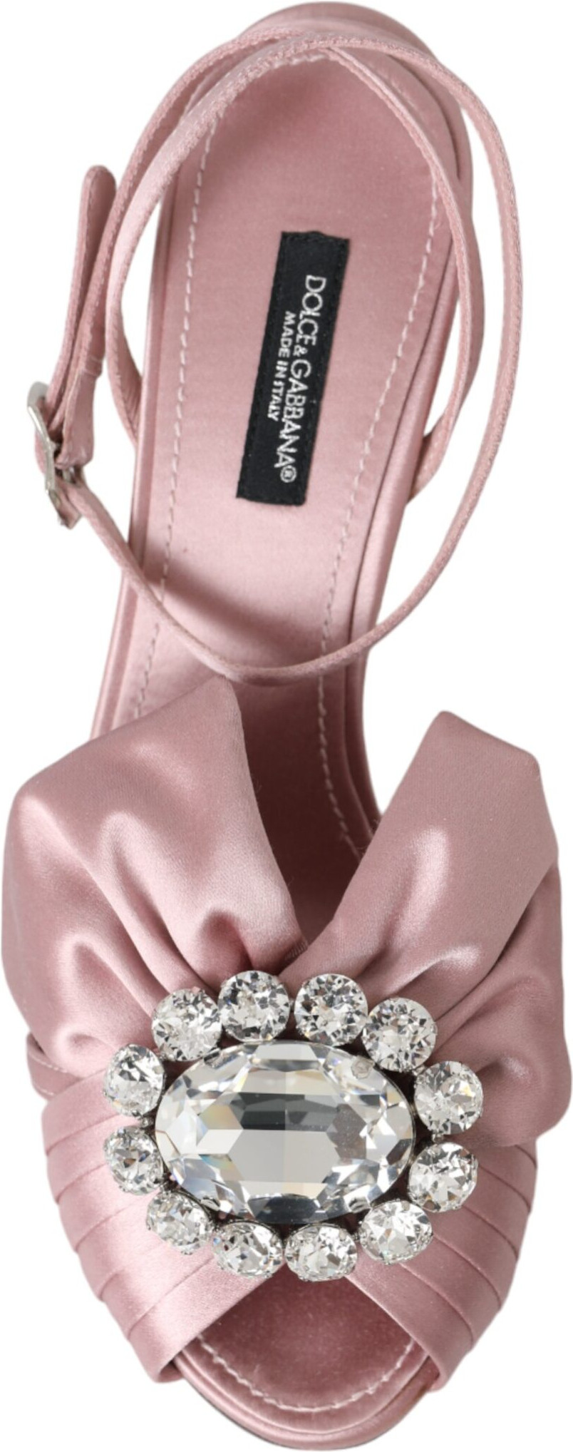 Dolce & Gabbana Розовые босоножки Keira с кристаллами