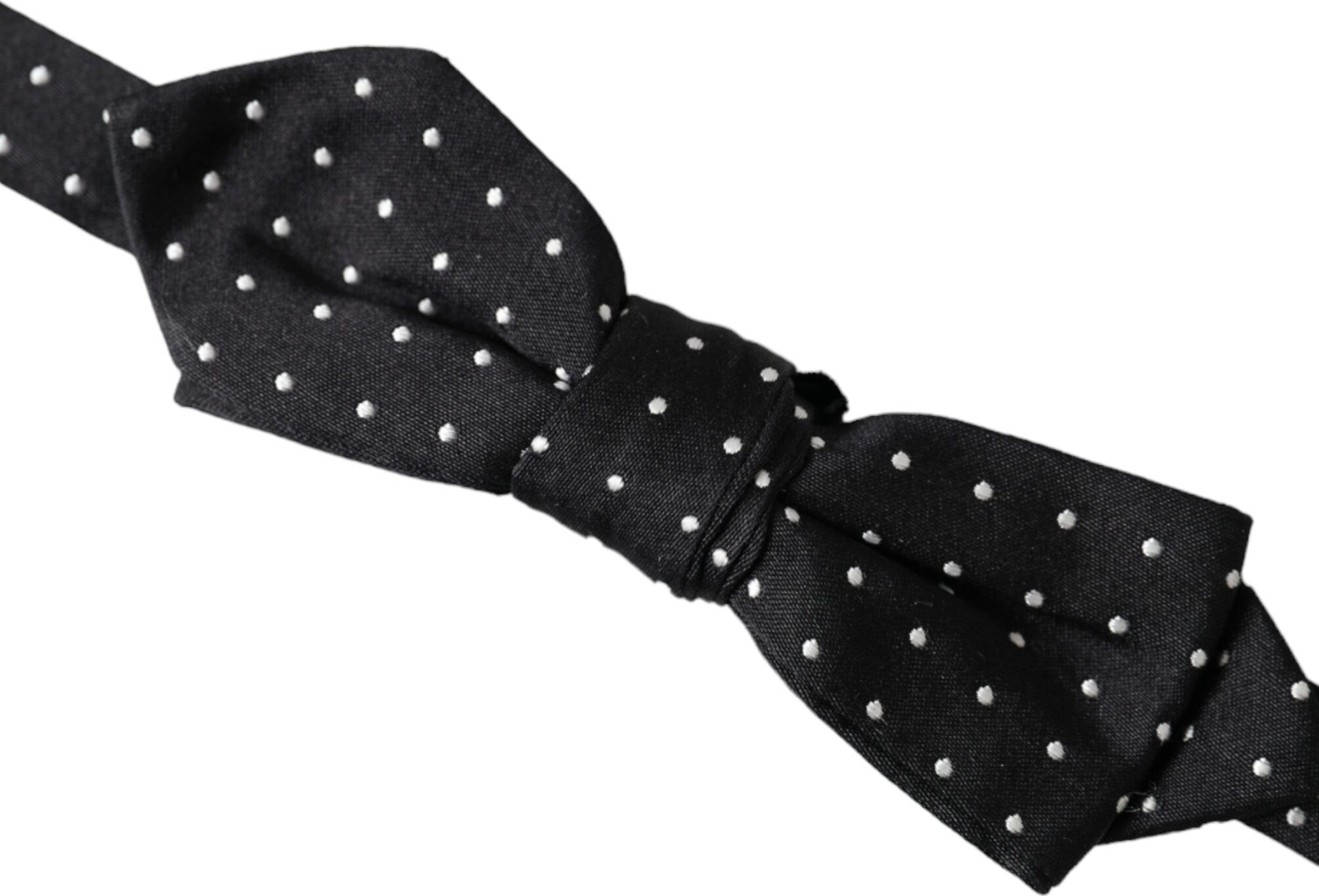 Bow Tie Dolce & Gabbana Black Silk Polka Dot