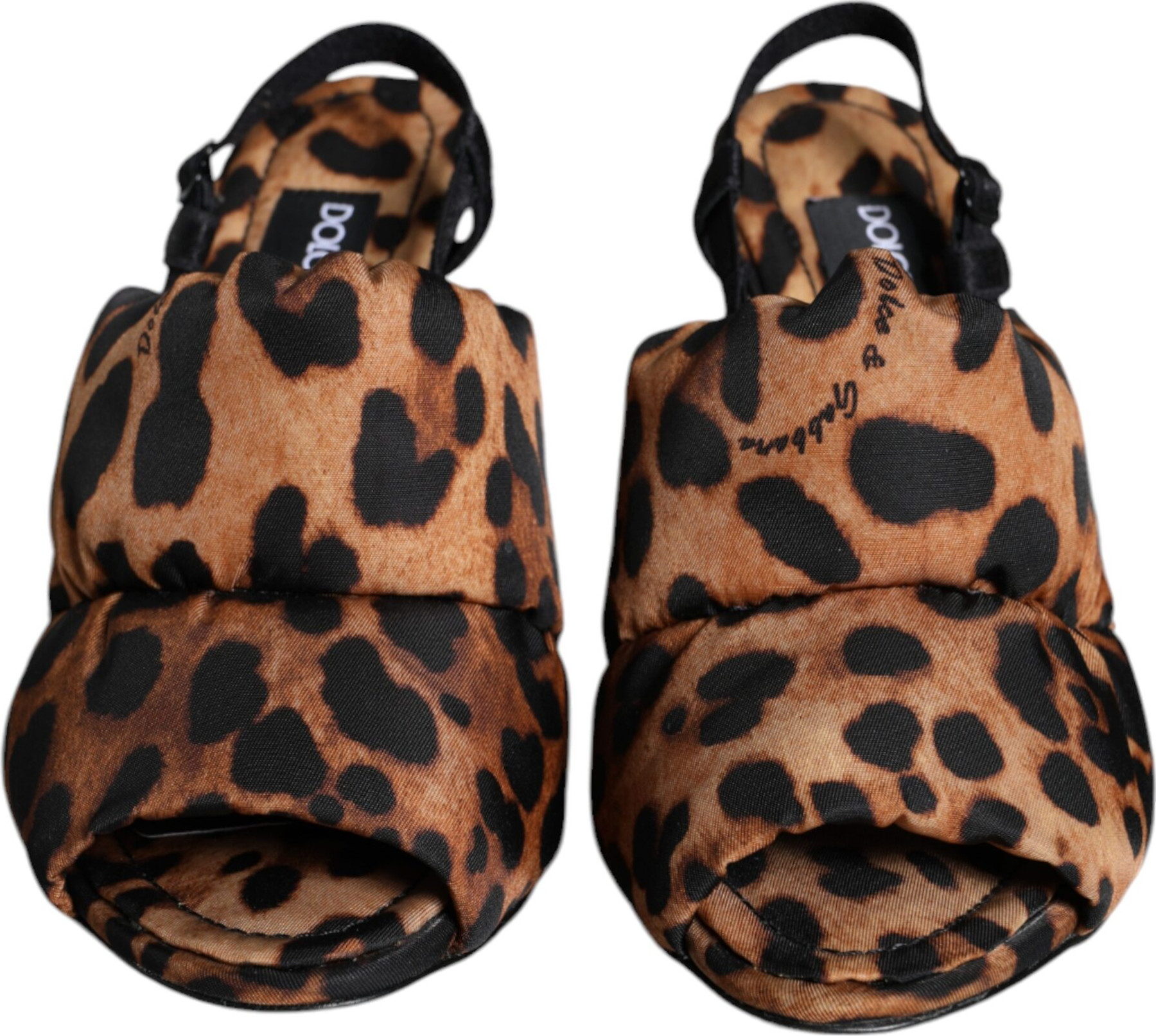 Dolce & Gabbana Jigantlar jigarrang leopard Keira Slingback poyabzal