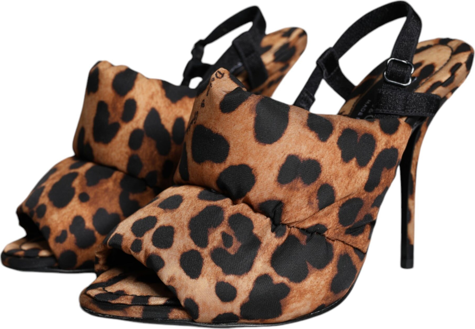 Dolce & Gabbana Jigantlar jigarrang leopard Keira Slingback poyabzal