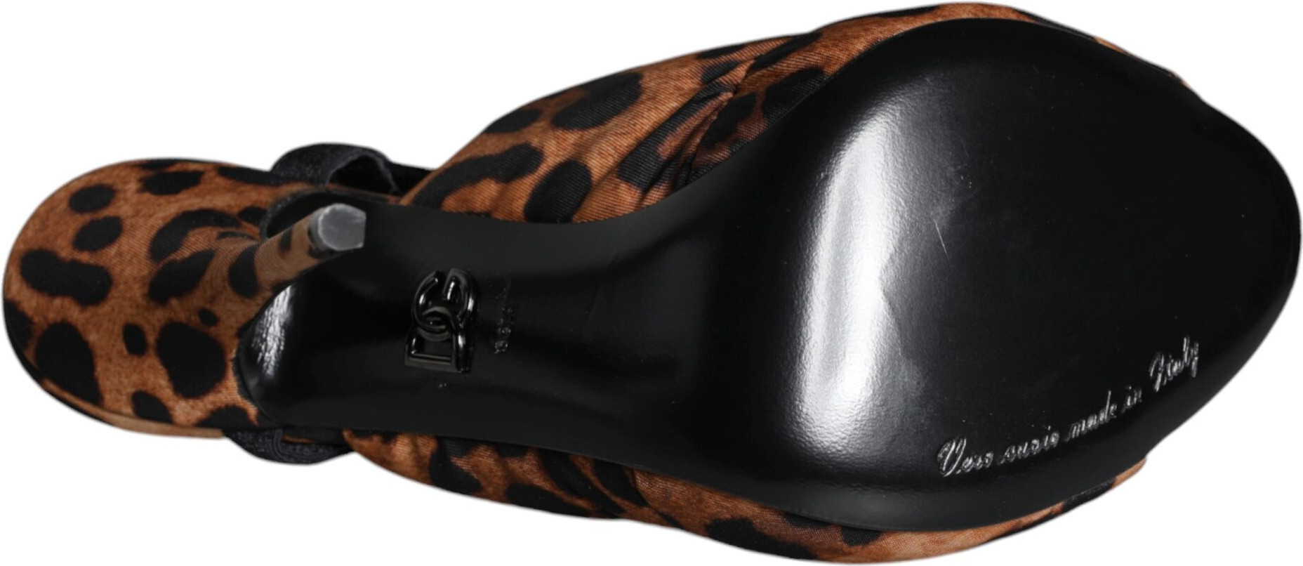 Dolce & Gabbana Jigantlar jigarrang leopard Keira Slingback poyabzal