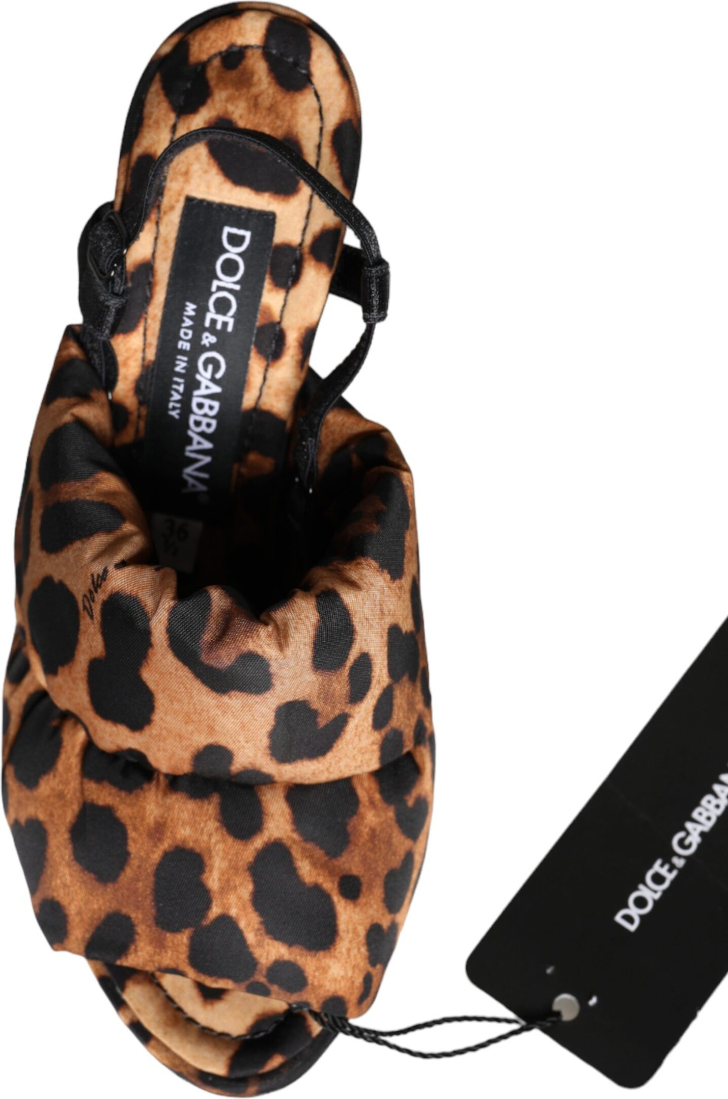 Dolce & Gabbana Jigantlar jigarrang leopard Keira Slingback poyabzal