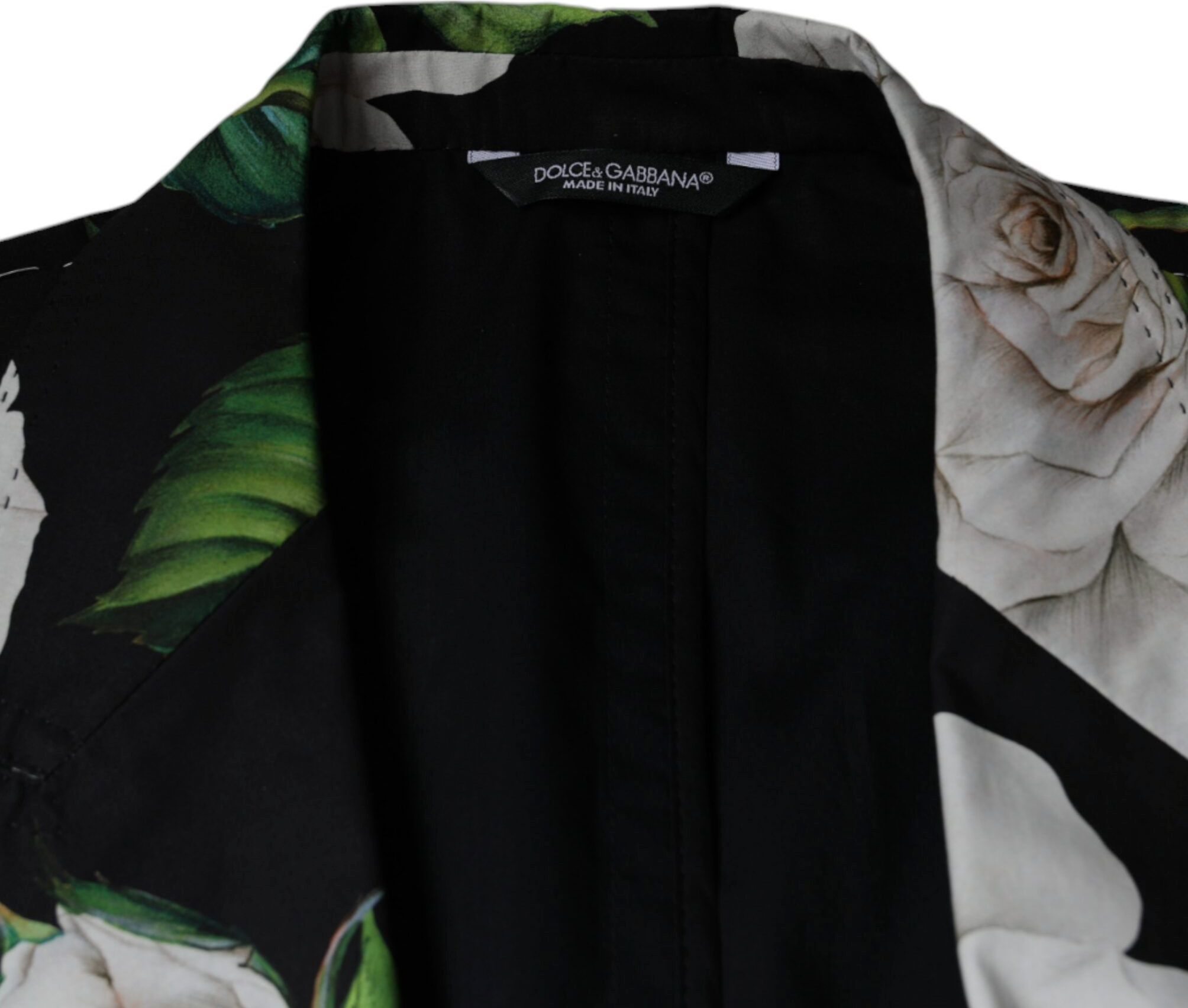 Dolce & Gabbana Qora Gulli Paxta Erkaklar Rasmiy Kostyumi 2 ta