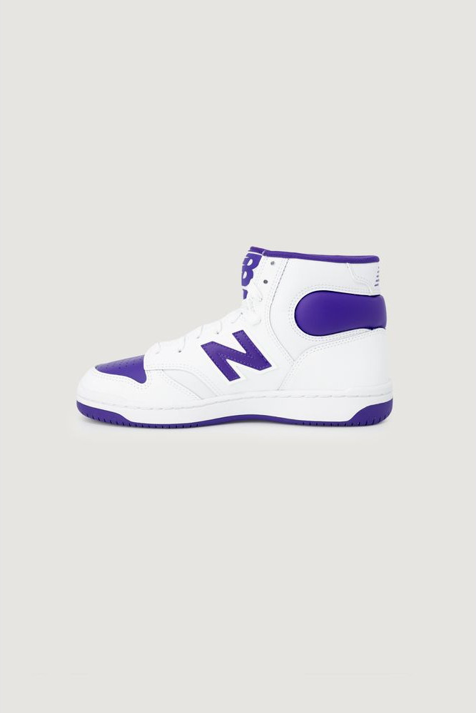 Фиолетовые кожаные спортивные кроссовки New Balance