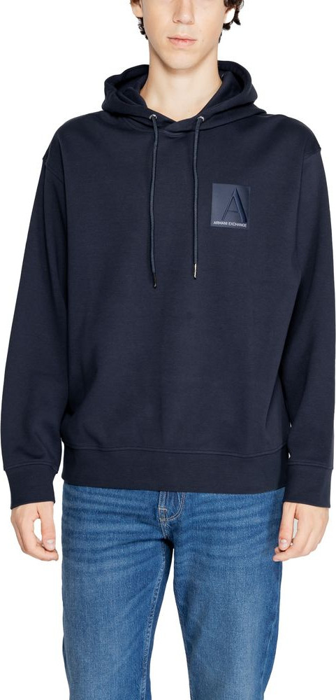 Синяя хлопковая толстовка Armani Exchange