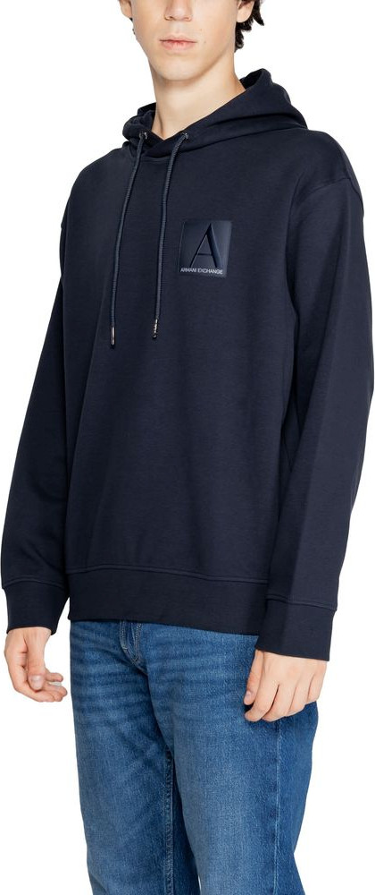 Синяя хлопковая толстовка Armani Exchange