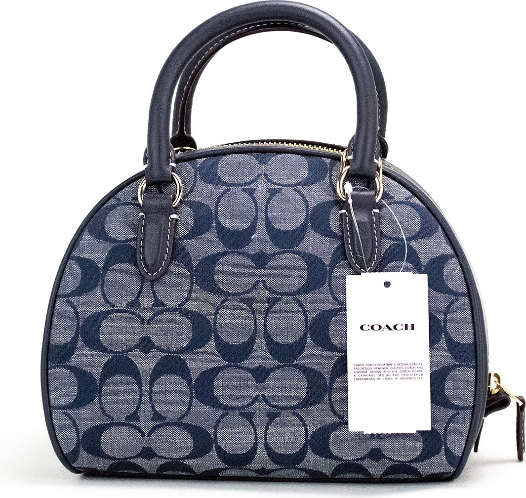 Сумка Coach Sydney Small Denim Multi с канвасом Signature и джинсовой тканью, сатчел