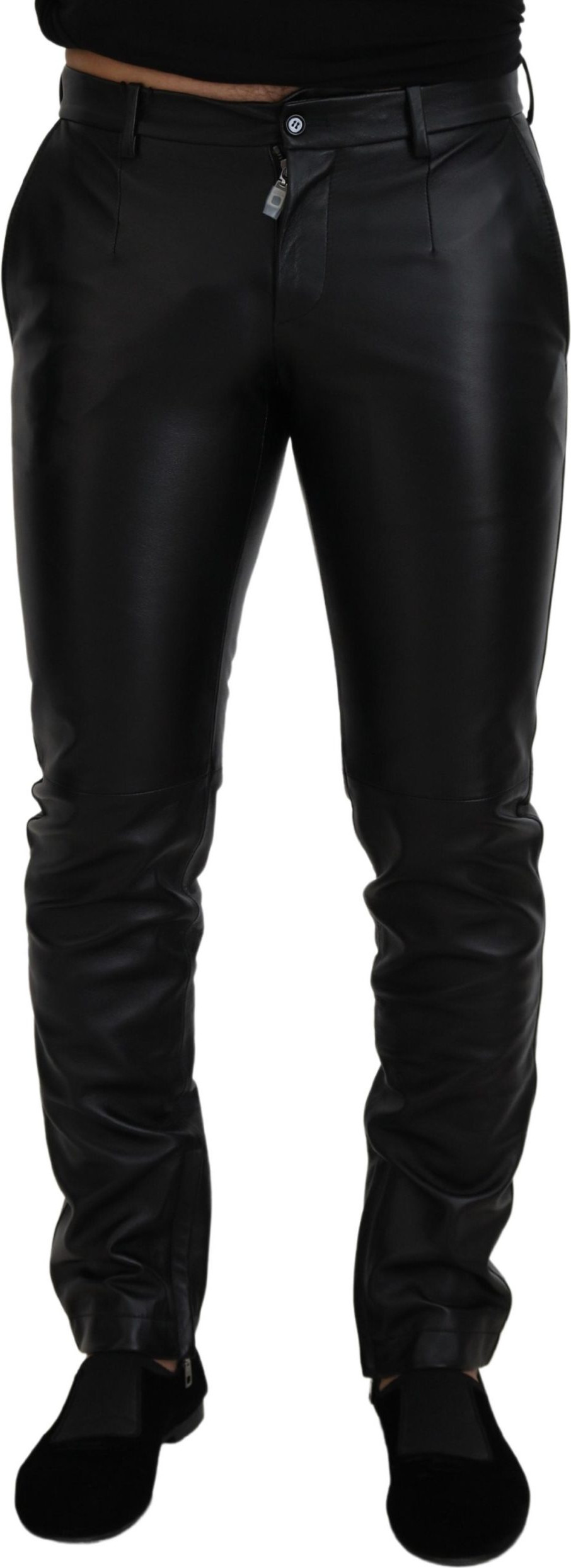 Black Shiny Stretch Skinny Pants Dolce & Gabbana