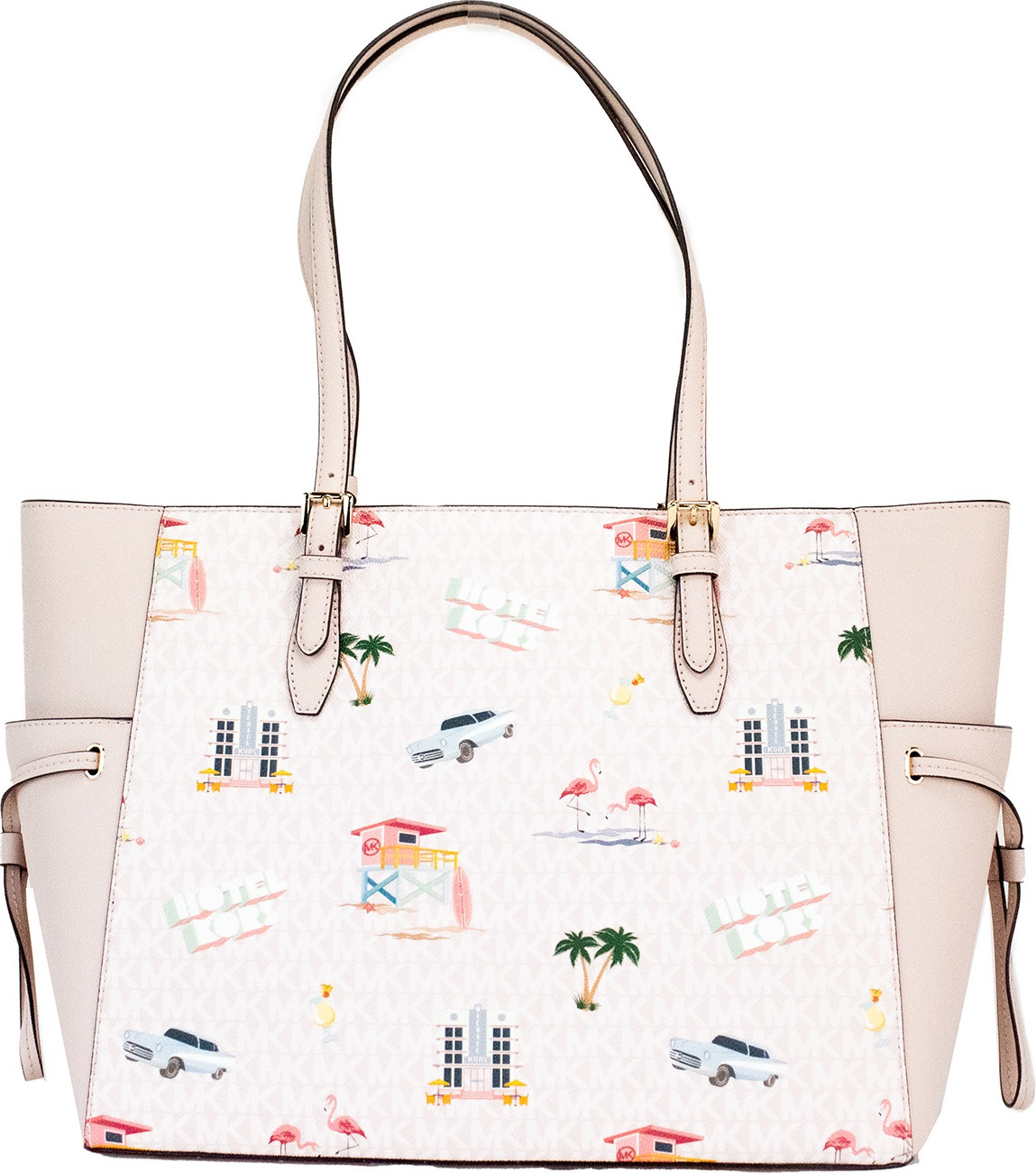 Michael Kors Gilly Large Print Teksganli sumka